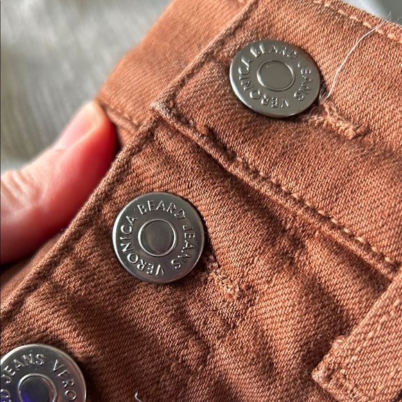 Veronica Beard Maera Skinny High Rise Button Up Brown Denim Jeans size 28 - Picture 9 of 10